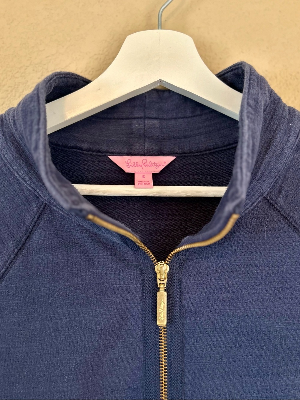 Lilly Pulitzer Skipper Popover Navy Half-Zip S Preppy cotton Coastal Golf Fall - Picture 3 of 8